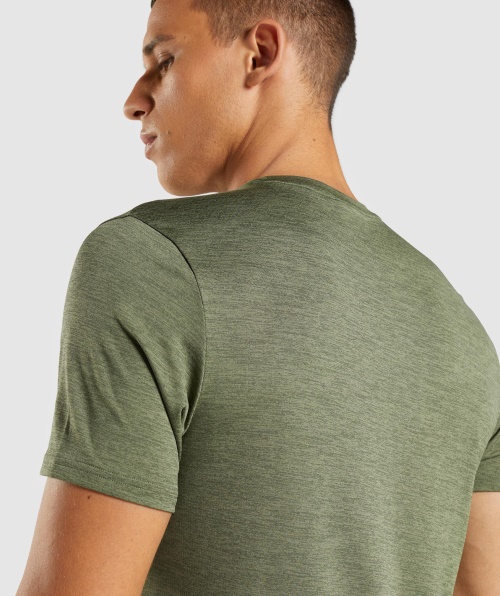 Camiseta Gymshark Chegada Marl Core Olive-olive Marl