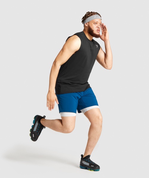 Shorts De Chegada Gymshark Azul Petróleo