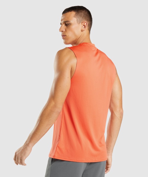 Camiseta Sem Mangas Gymshark Chegada Mamão Laranja