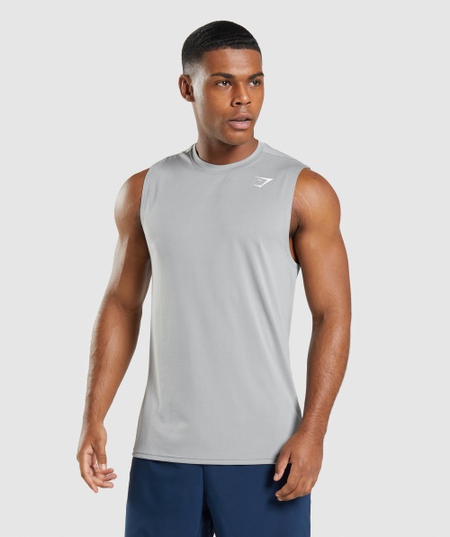 Camiseta Sem Mangas Gymshark Chegada Cinza Esfumado
