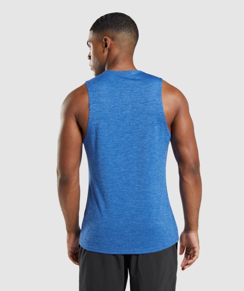 Gymshark Chegada Slim Marl Tanque Azul-dardo Azul Marl