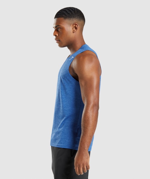 Gymshark Chegada Slim Marl Tanque Azul-dardo Azul Marl