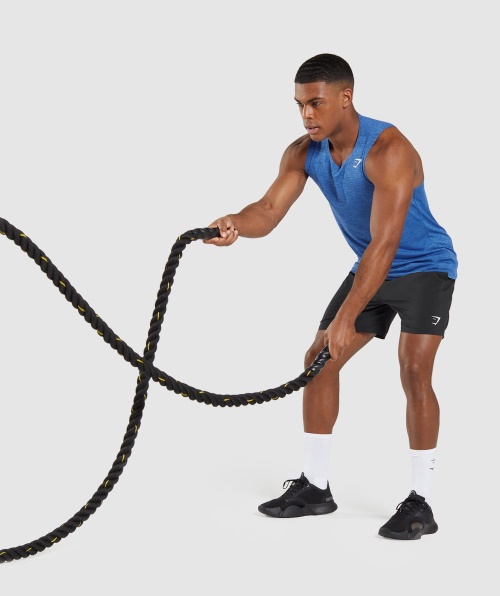 Gymshark Chegada Slim Marl Tanque Azul-dardo Azul Marl