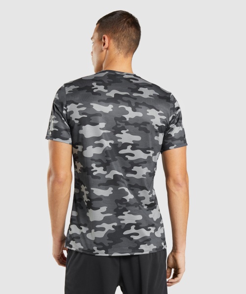 Camiseta De Chegada Gymshark Masculina Estampa Cinza