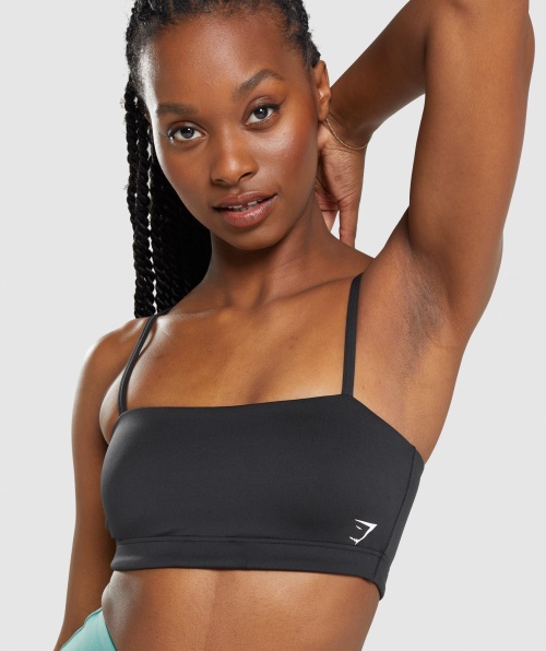 Sutiã Esportivo Gymshark Bandeau Preto