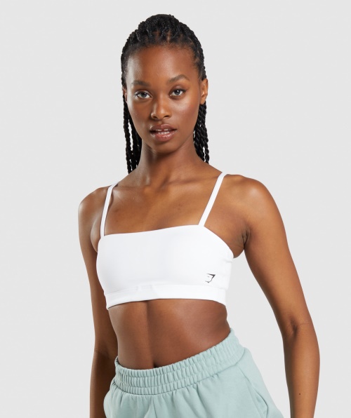 Sutiã Esportivo Gymshark Bandeau Branco