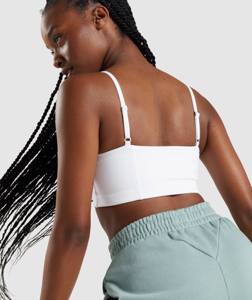 Sutiã Esportivo Gymshark Bandeau Branco