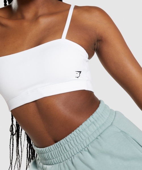 Sutiã Esportivo Gymshark Bandeau Branco