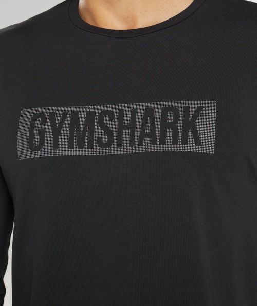 Camiseta De Manga Longa Gymshark Block Preta