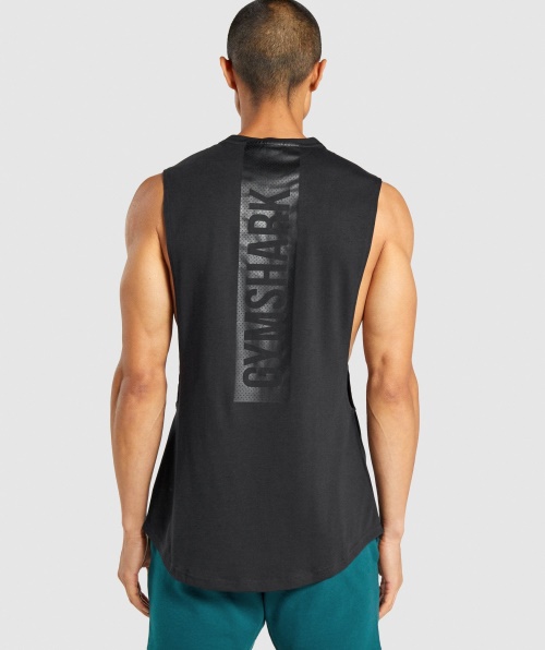 Gymshark Negrito Tanque De Braço Drop Preto