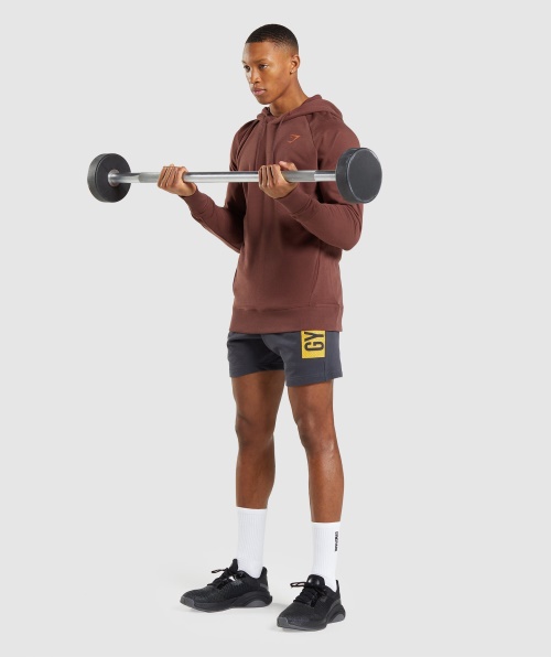 Moletom Com Capuz Gymshark Marrom Cereja