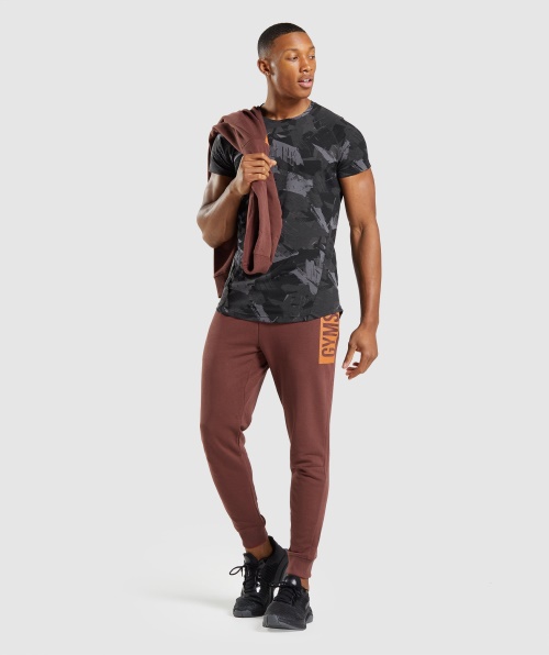 Gymshark Negrito Jogger Marrom Cereja