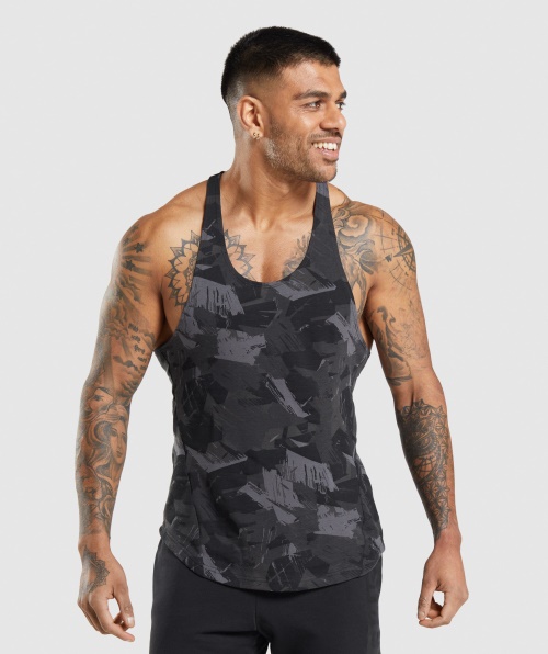Gymshark Estampa Em Negrito Stringer Cinza
