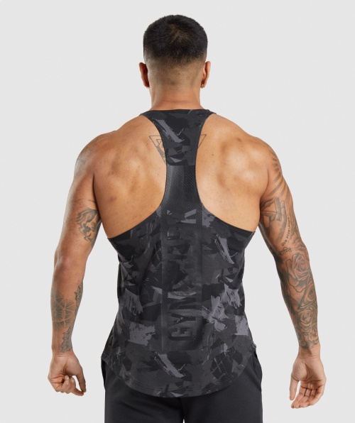 Gymshark Estampa Em Negrito Stringer Cinza