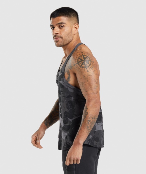 Gymshark Estampa Em Negrito Stringer Cinza