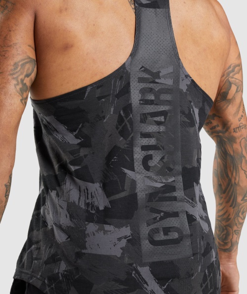 Gymshark Estampa Em Negrito Stringer Cinza