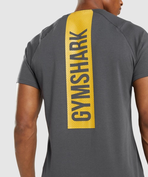 Camiseta Ousada Gymshark Masculina ônix Cinza