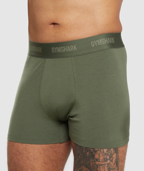 Boxers Gymshark 2pk Core Olive-navy