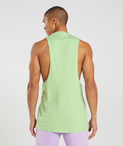 Gymshark Bubble Print Drop Arm Tank Bali Green
