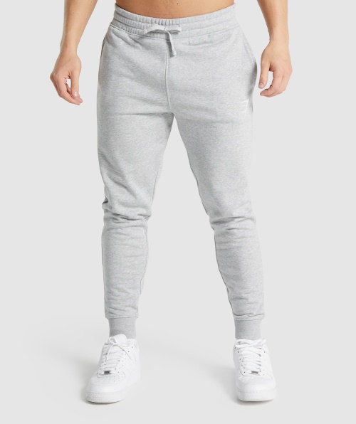 Gymshark Crest Jogger Cinza Claro Core Marl
