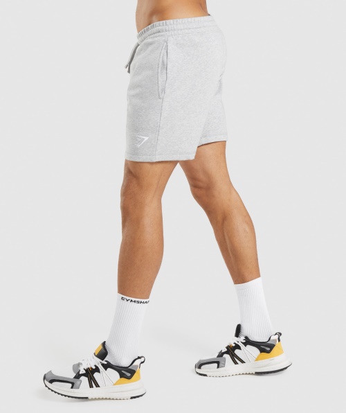 Shorts Gymshark Crest Cinza Claro Core Marl