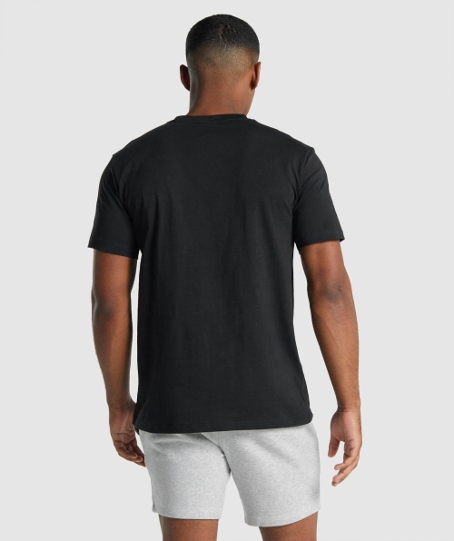 Camiseta Com Crista Gymshark Preta