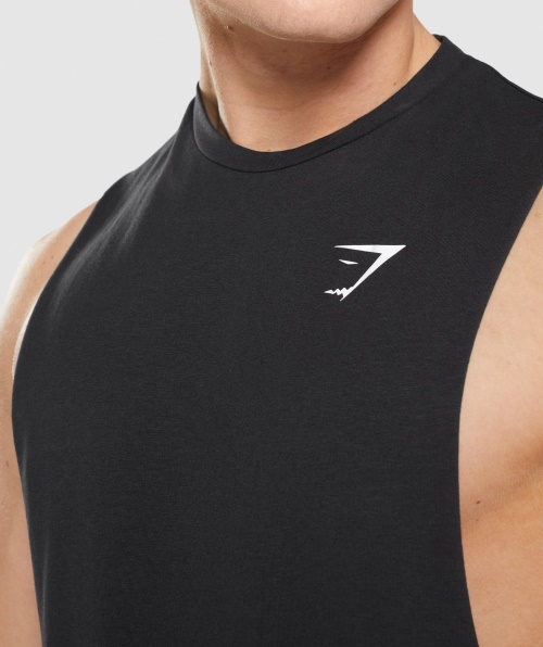 Gymshark Critical 2.0 Drop Arm Tank Preto