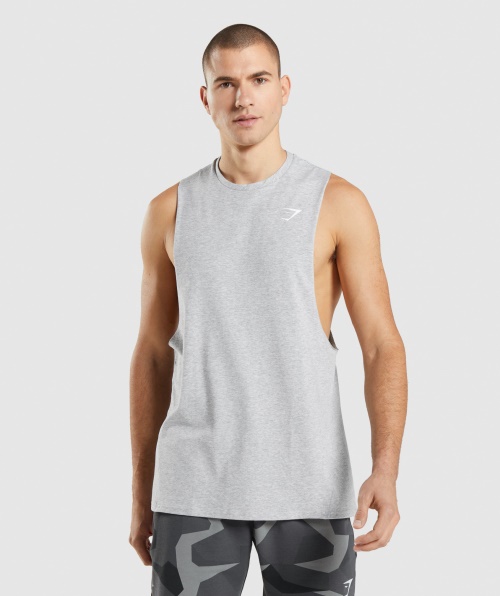 Gymshark Critical 2.0 Drop Arm Tank Cinza Claro Marl