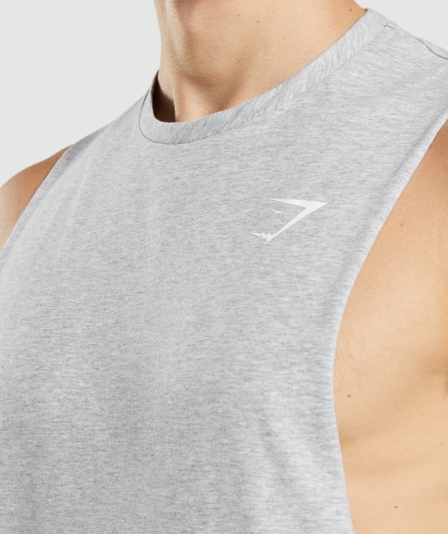 Gymshark Critical 2.0 Drop Arm Tank Cinza Claro Marl