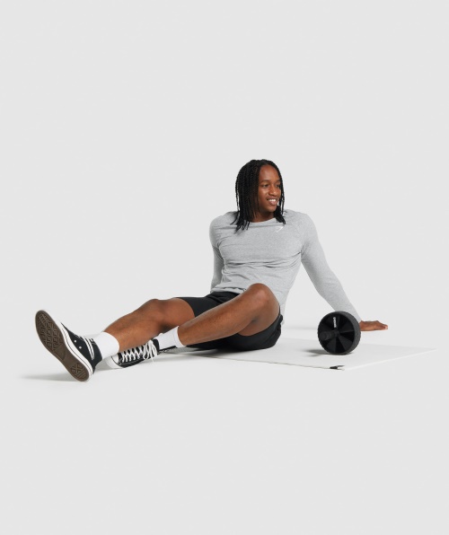 Camiseta Gymshark Critical 2.0 Manga Longa Cinza Claro Marl