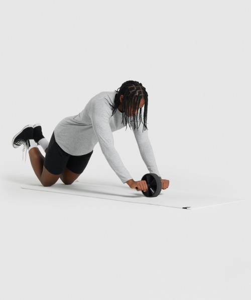 Camiseta Gymshark Critical 2.0 Manga Longa Cinza Claro Marl