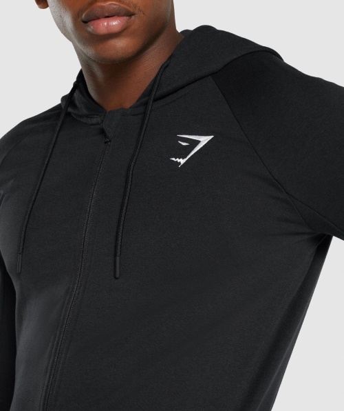 Moletom Com Capuz Gymshark Crítico 2.0 Com Zíper Preto