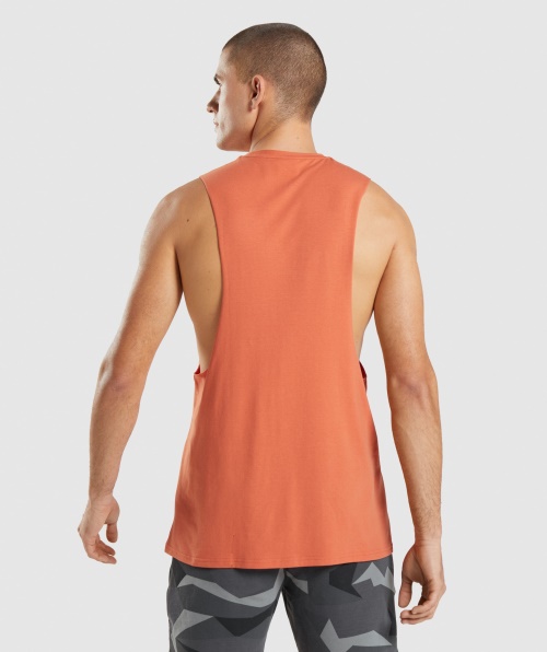 Gymshark Crítico Drop Arm Tanque Argila Laranja