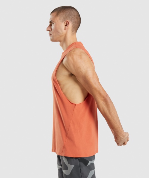 Gymshark Crítico Drop Arm Tanque Argila Laranja