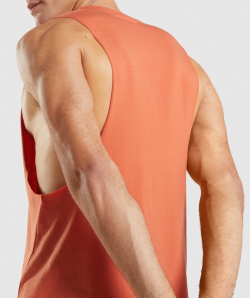 Gymshark Crítico Drop Arm Tanque Argila Laranja