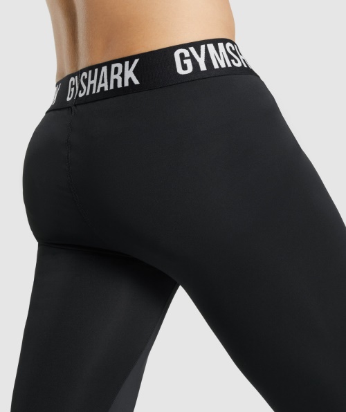Leggings De Camada De Base De Elemento Gymshark Preto