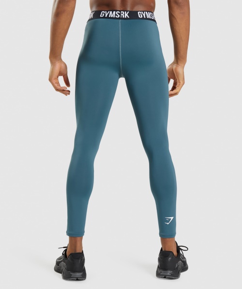 Leggings De Camada De Base De Elemento Gymshark Teal Da Toscana