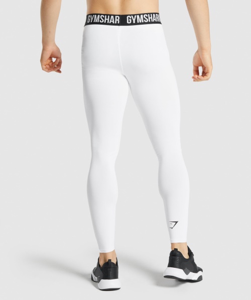 Leggings De Camada De Base De Elemento Gymshark Branco