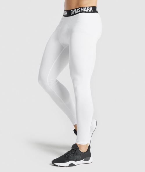 Leggings De Camada De Base De Elemento Gymshark Branco