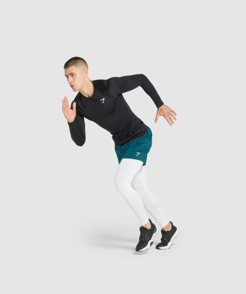 Leggings De Camada De Base De Elemento Gymshark Branco