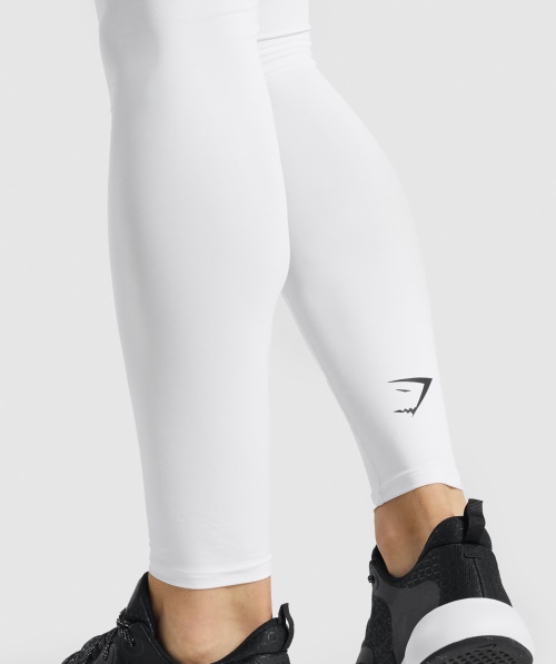 Leggings De Camada De Base De Elemento Gymshark Branco