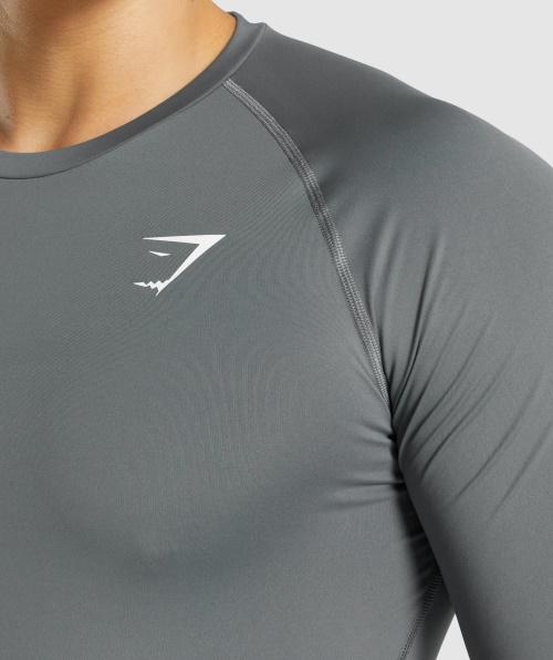 T-shirt Baselayer Do Elemento Gymshark Carvão