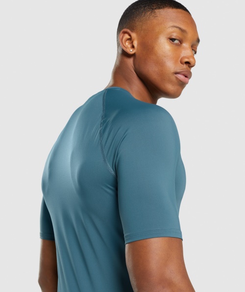 T-shirt Baselayer Do Elemento Gymshark Teal Da Toscana