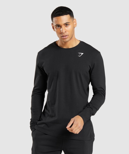 Camiseta Gymshark Manga Longa Essencial Preta
