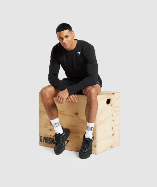 Camiseta Gymshark Manga Longa Essencial Preta