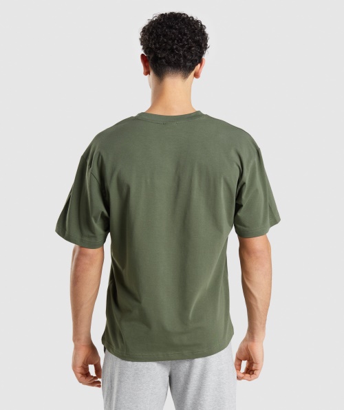 Camiseta Essencial Oversized Gymshark Core Olive