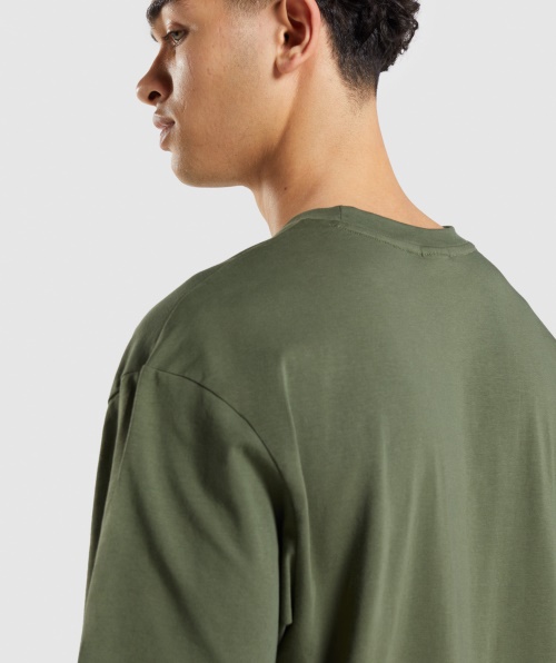 Camiseta Essencial Oversized Gymshark Core Olive