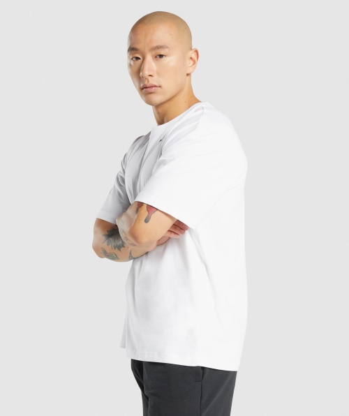 Camiseta Gymshark Essencial Oversized Branca