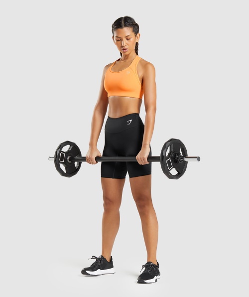 Sutiã Esportivo Gymshark Essencial Racer Nas Costas Laranja Damasco