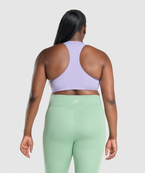 Sutiã Esportivo Gymshark Essencial Racer Nas Costas Roxo Claro